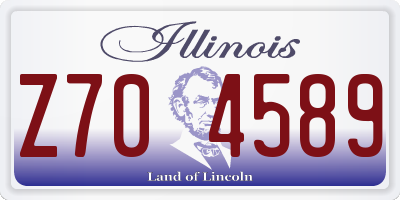 IL license plate Z704589