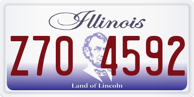 IL license plate Z704592