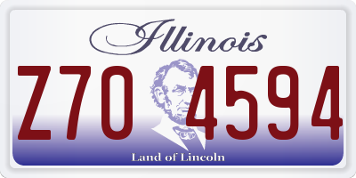IL license plate Z704594