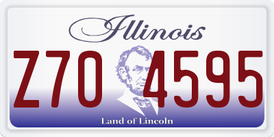IL license plate Z704595