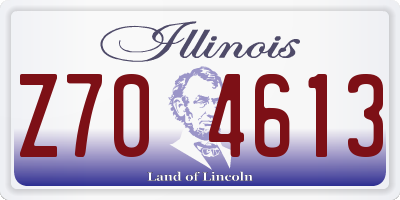 IL license plate Z704613