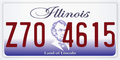 IL license plate Z704615
