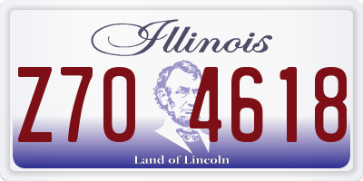 IL license plate Z704618
