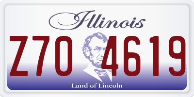 IL license plate Z704619