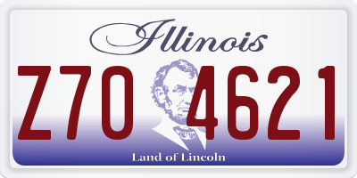 IL license plate Z704621