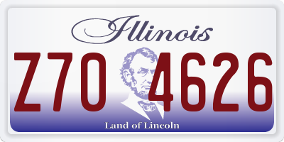 IL license plate Z704626