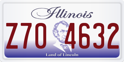 IL license plate Z704632