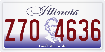 IL license plate Z704636