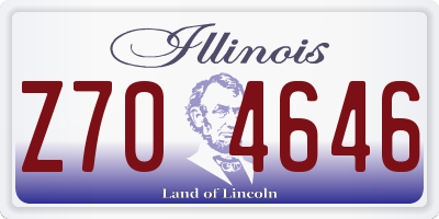 IL license plate Z704646