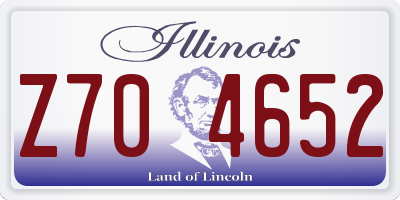 IL license plate Z704652