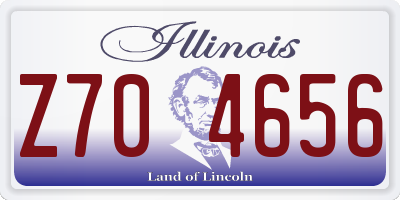 IL license plate Z704656