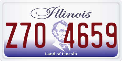 IL license plate Z704659