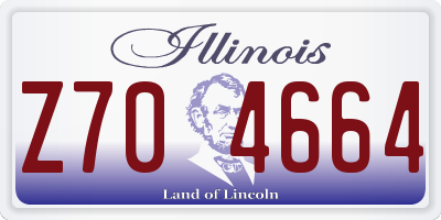 IL license plate Z704664