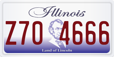 IL license plate Z704666