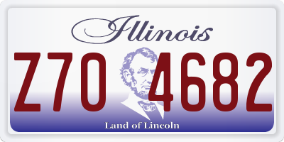IL license plate Z704682