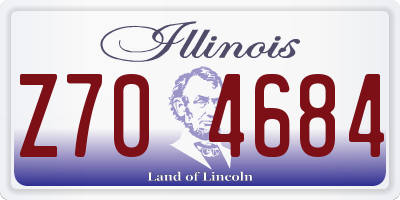 IL license plate Z704684