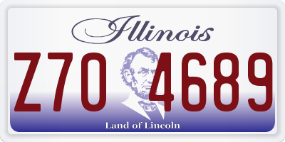IL license plate Z704689