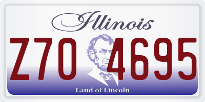 IL license plate Z704695
