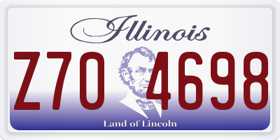 IL license plate Z704698