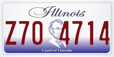 IL license plate Z704714
