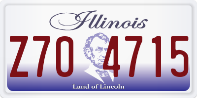 IL license plate Z704715