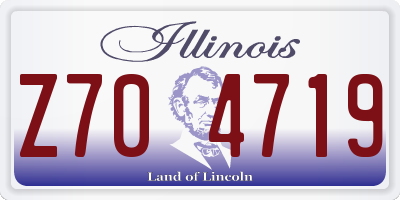 IL license plate Z704719