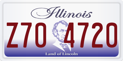 IL license plate Z704720
