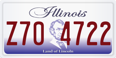 IL license plate Z704722