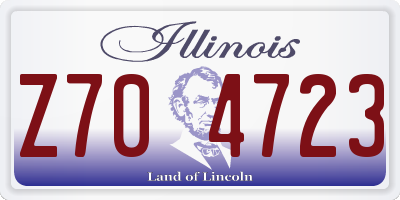 IL license plate Z704723