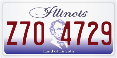 IL license plate Z704729