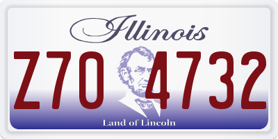 IL license plate Z704732