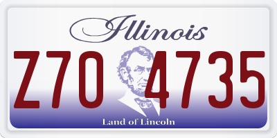 IL license plate Z704735