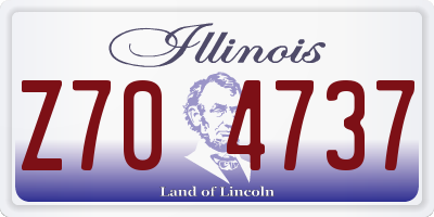 IL license plate Z704737