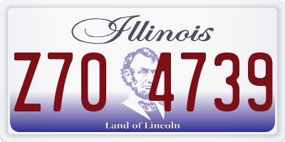 IL license plate Z704739