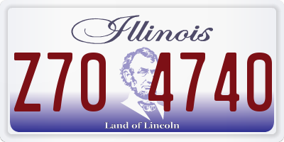 IL license plate Z704740