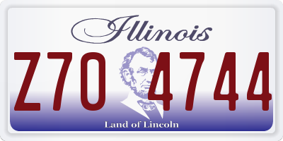 IL license plate Z704744