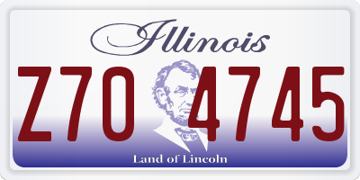 IL license plate Z704745