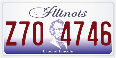 IL license plate Z704746
