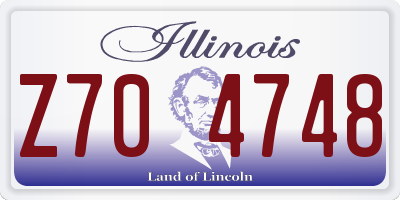 IL license plate Z704748