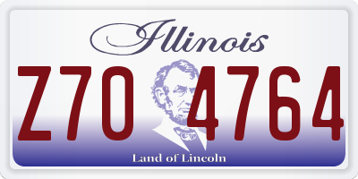 IL license plate Z704764