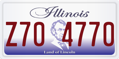 IL license plate Z704770