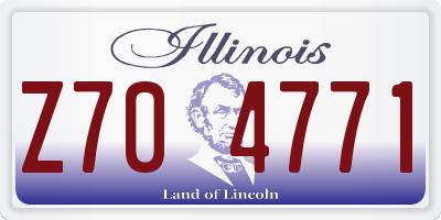 IL license plate Z704771