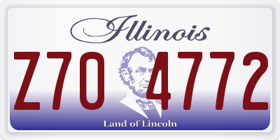 IL license plate Z704772