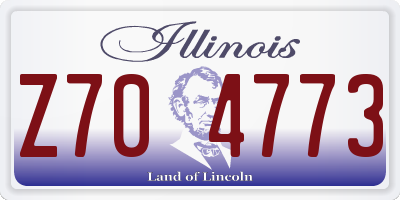 IL license plate Z704773