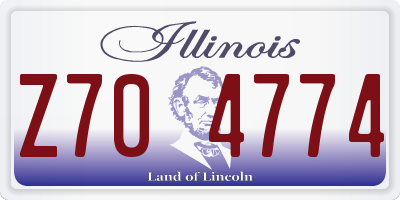 IL license plate Z704774
