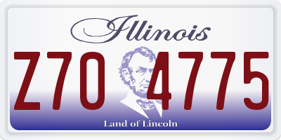 IL license plate Z704775