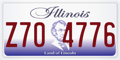 IL license plate Z704776