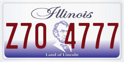 IL license plate Z704777
