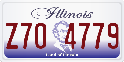 IL license plate Z704779