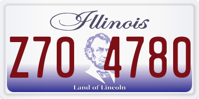 IL license plate Z704780